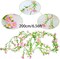 Spring Floral Garlands – Artificial Daisy Flower Vine, Silk Wildflower Garland with Light Pink Daisies & Green Leaves, Hanging Floral Vine for Wall, Wedding Arch, Party Decor Indoor & Outdoor